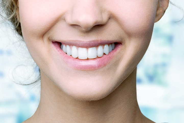 Closeup of a woman smiling