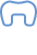 Tooth with dental crown icon