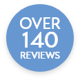 over 140 google reviews badge