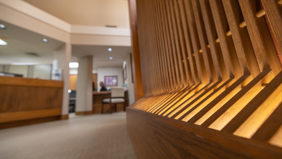 Reception desk at Brown and Nawrocki Restorative and Cosmetic Dentistry