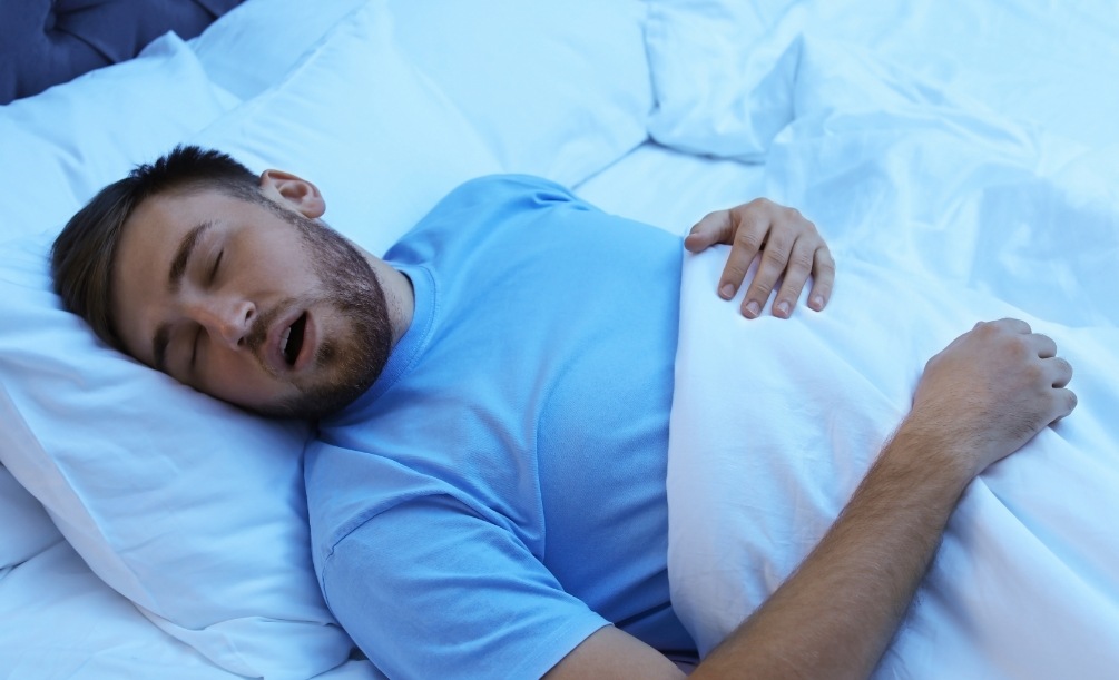 Man snoring before sleep apnea treatment in Ormond Beach